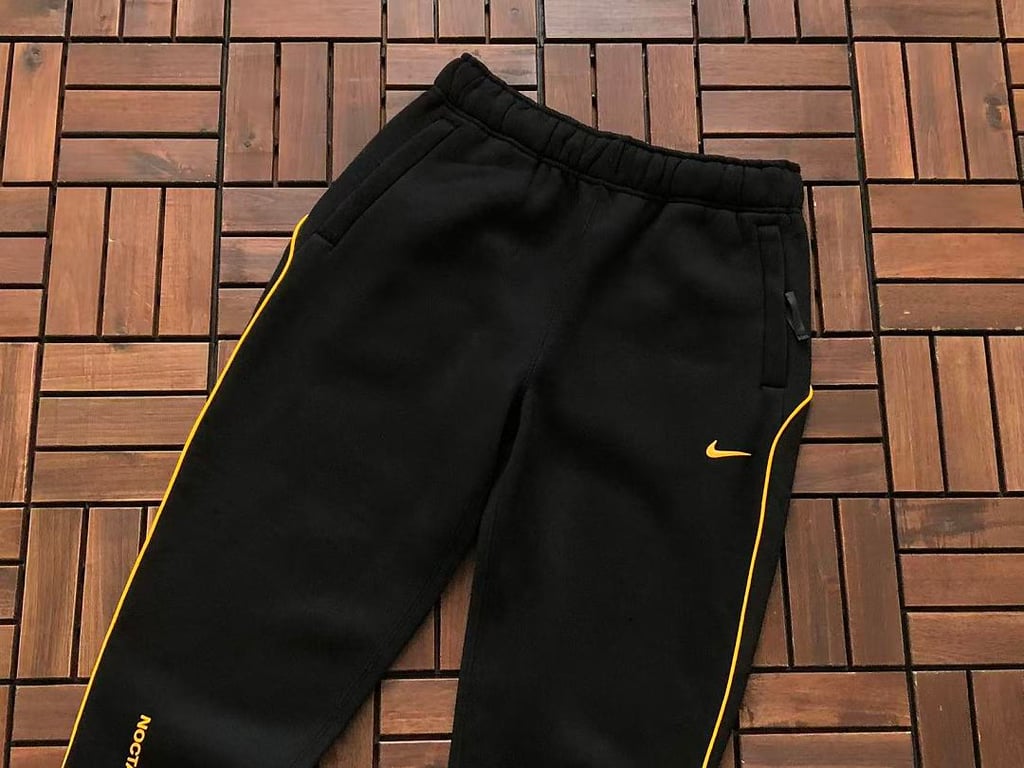 Nike Nocta Fleece Hoodie & Trousers Set Black Yellow - 33