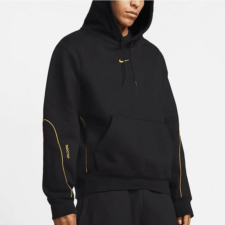 Nike Nocta Fleece Hoodie & Trousers Set Black Yellow - 5