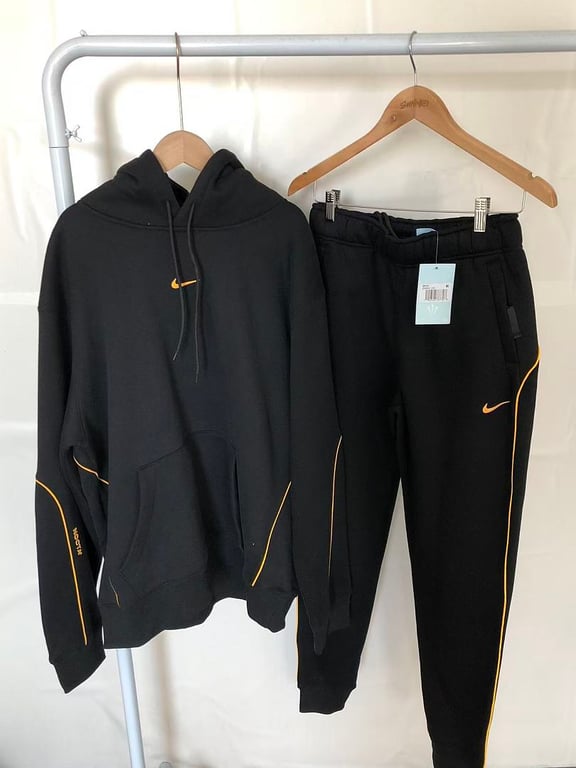 Nike Nocta Fleece Hoodie & Trousers Set Black Yellow - 52