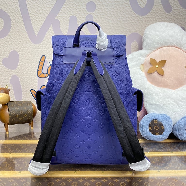 Louis Vuitton Christopher Backpack Monogram Taurillon Deep Blue - 11