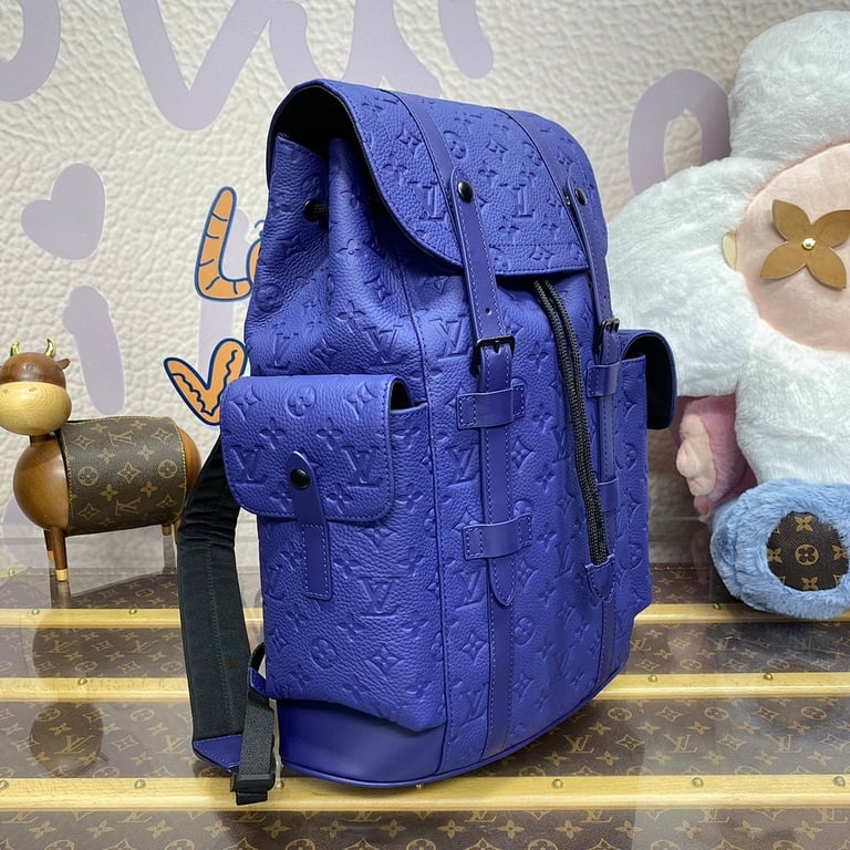 Louis Vuitton Christopher Backpack Monogram Taurillon Deep Blue - 12