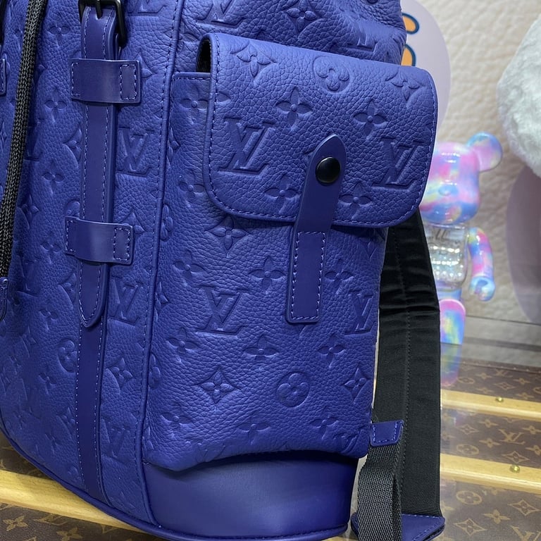 Louis Vuitton Christopher Backpack Monogram Taurillon Deep Blue - 3