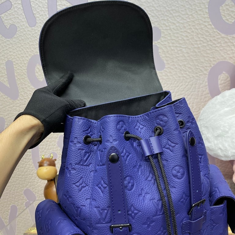 Louis Vuitton Christopher Backpack Monogram Taurillon Deep Blue - 9