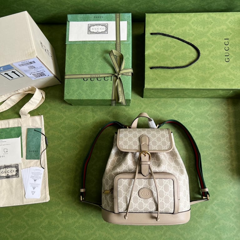 Gucci GG Supreme Backpack Beige Ivory - 2