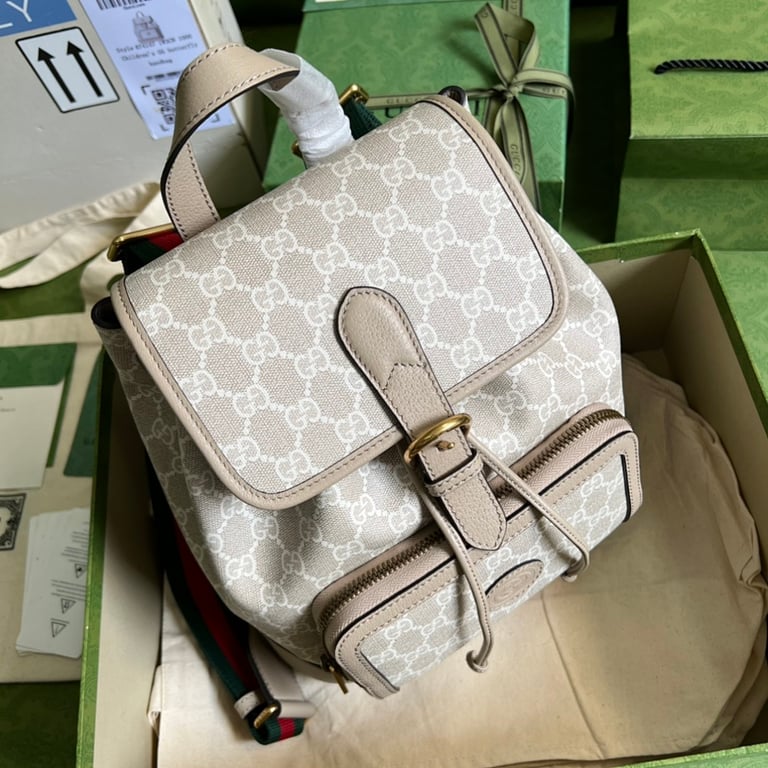 Gucci GG Supreme Backpack Beige Ivory - 5