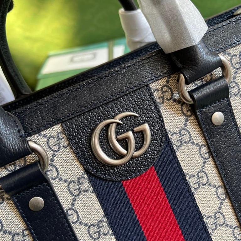 Gucci Ophidia GG Supreme Large Tote Bag Blue - 6