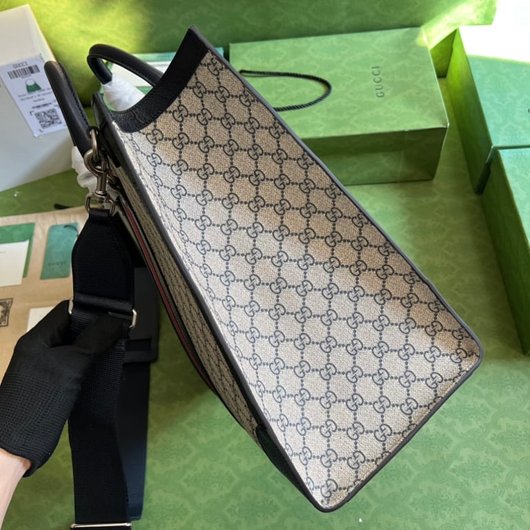 Gucci Ophidia GG Supreme Large Tote Bag Blue - 7