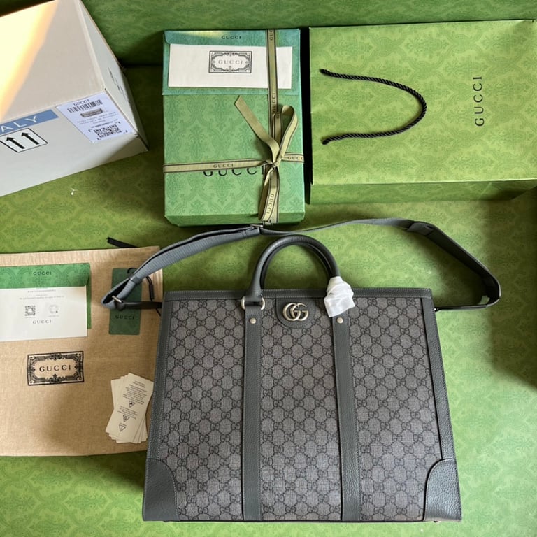 Gucci Ophidia Large Tote Bag Grey GG Supreme - 2
