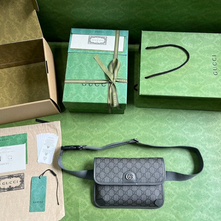 Gucci Ophidia GG Supreme Belt Bag Grey Black - 2