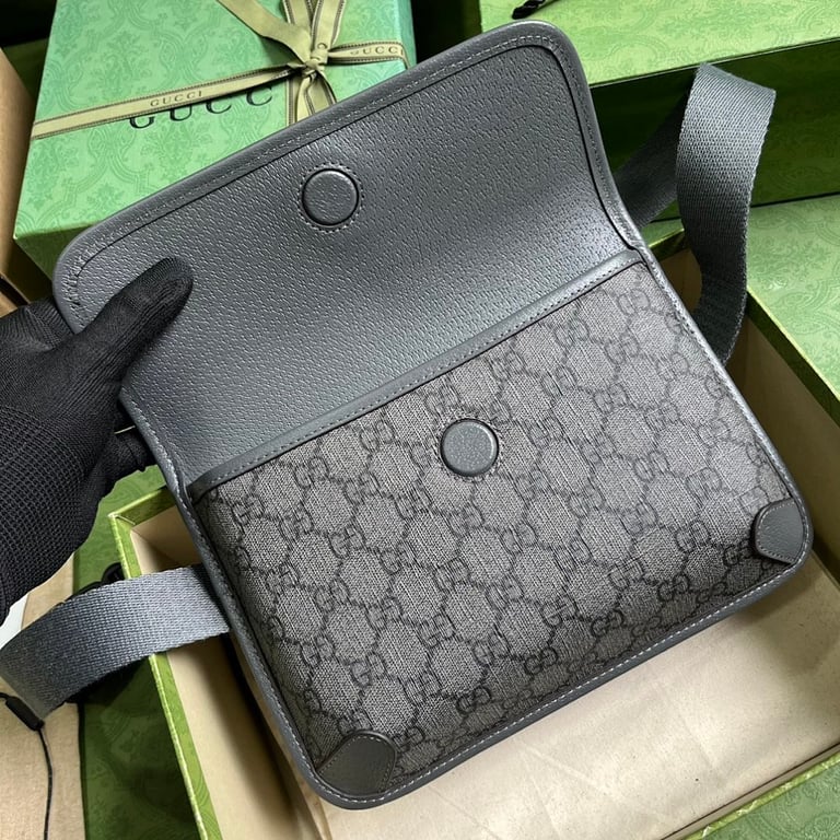 Gucci Ophidia GG Supreme Belt Bag Grey Black - 4