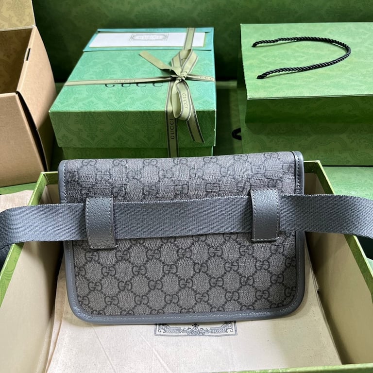 Gucci Ophidia GG Supreme Belt Bag Grey Black - 9