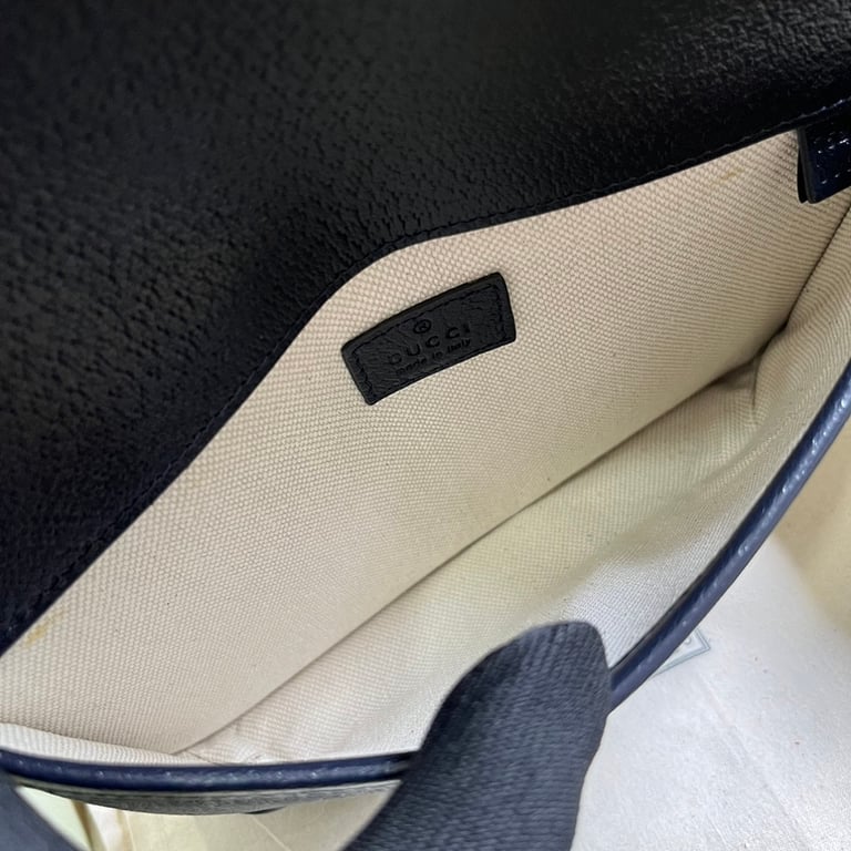 Gucci Ophidia GG Small Belt Bag Blue Black 752597 - 3