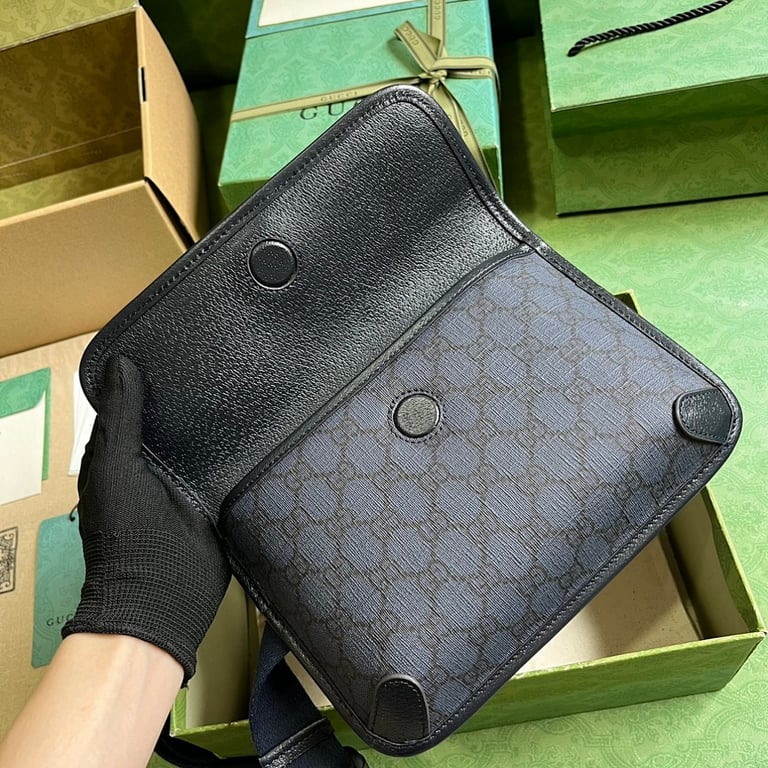 Gucci Ophidia GG Small Belt Bag Blue Black 752597 - 5