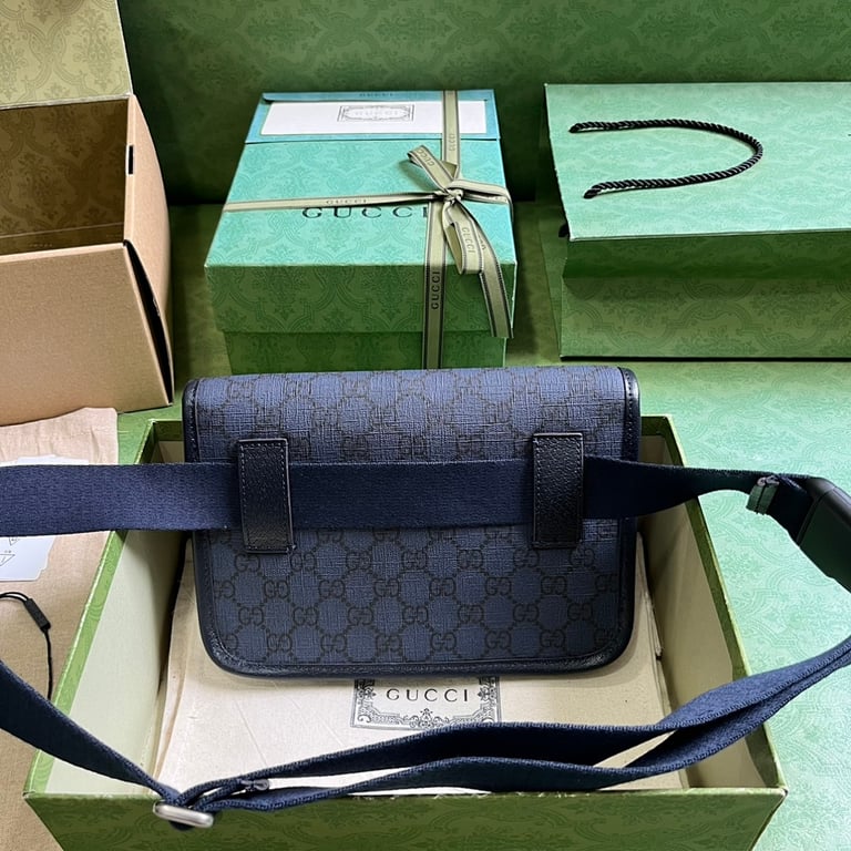 Gucci Ophidia GG Small Belt Bag Blue Black 752597 - 9