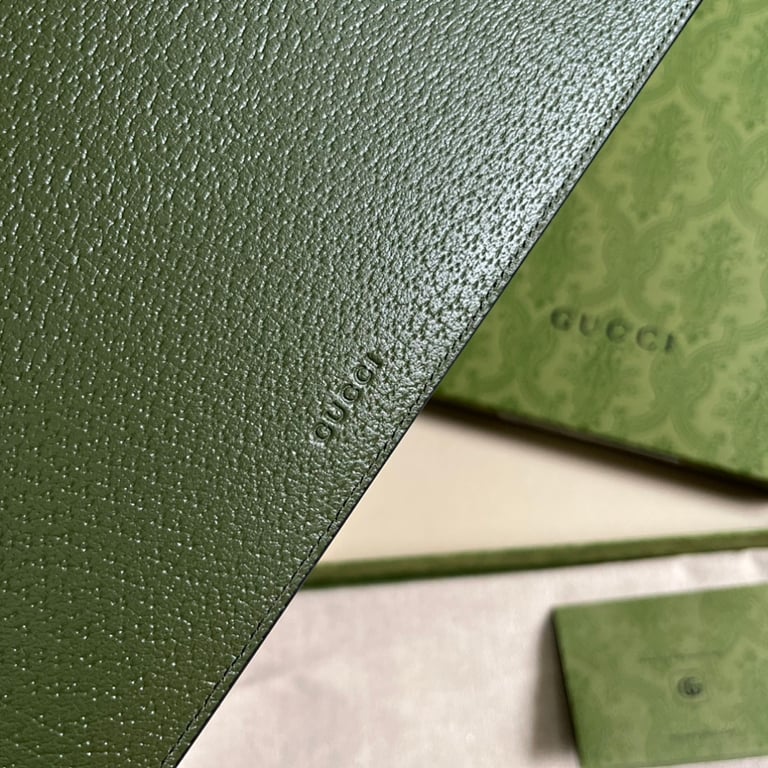 Gucci GG Marmont Leather Clutch Forest Green - 4