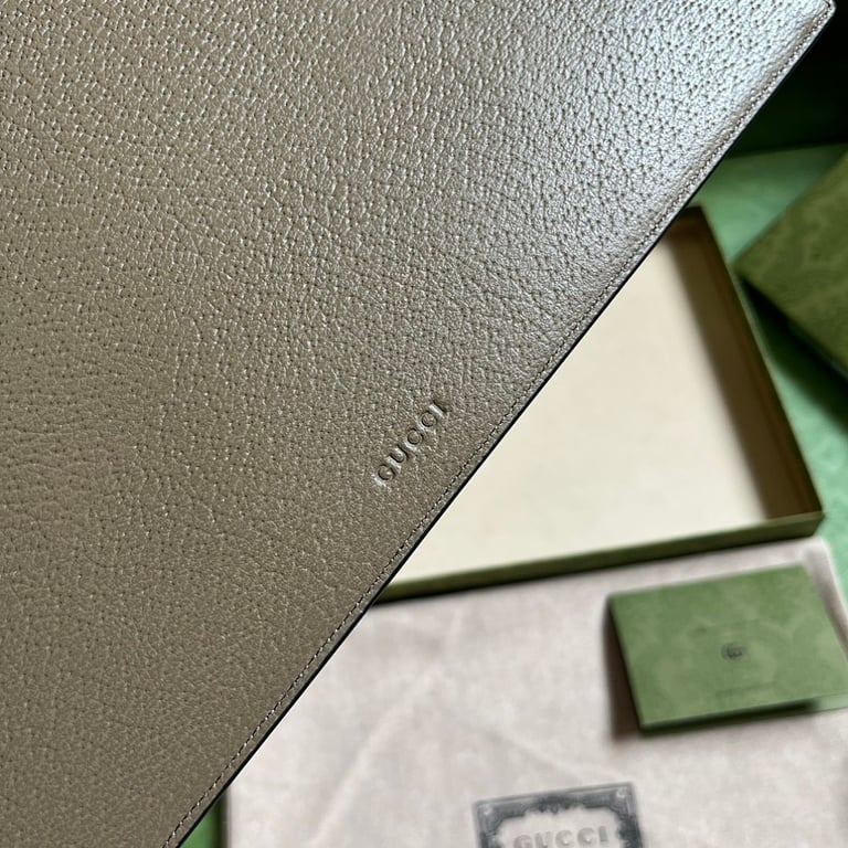 Gucci GG Marmont Leather Clutch Grey - 5