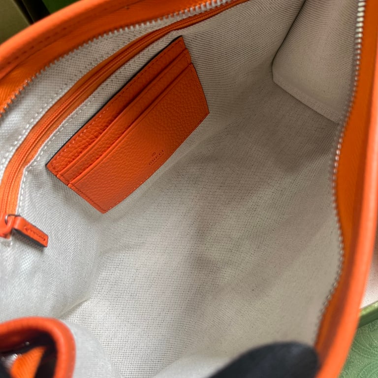 Gucci Jumbo GG Leather Clutch Orange - 4