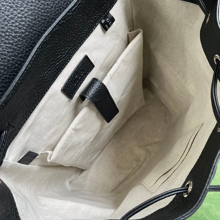 Gucci Super Double G Leather Backpack Black 625770 - 3