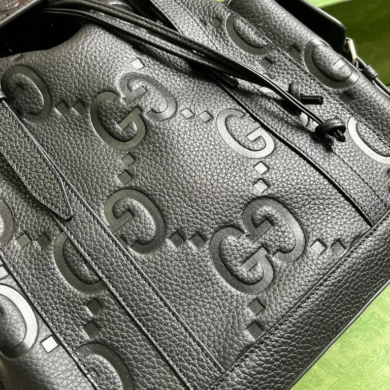Gucci Super Double G Leather Backpack Black 625770 - 6