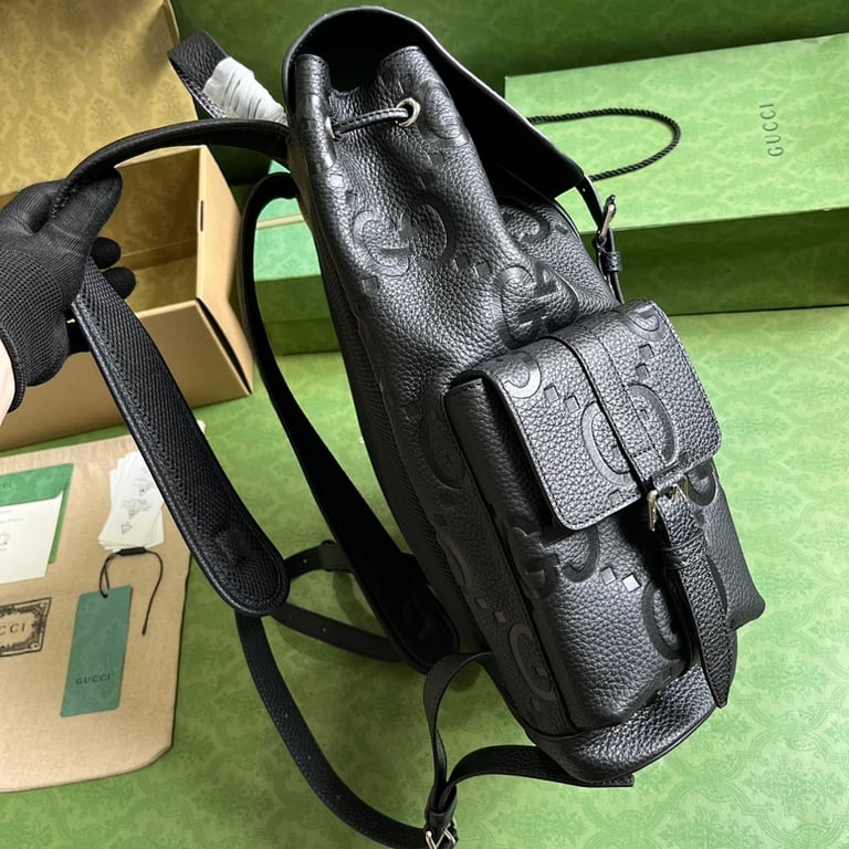 Gucci Super Double G Leather Backpack Black 625770 - 7