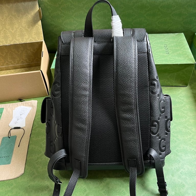 Gucci Super Double G Leather Backpack Black 625770 - 9