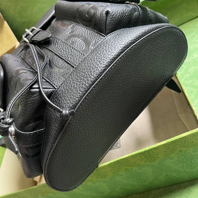Gucci Jumbo GG Leather Backpack Black - 8