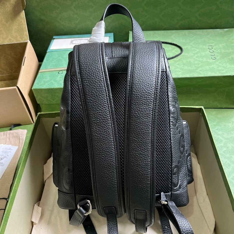 Gucci Jumbo GG Leather Backpack Black - 9
