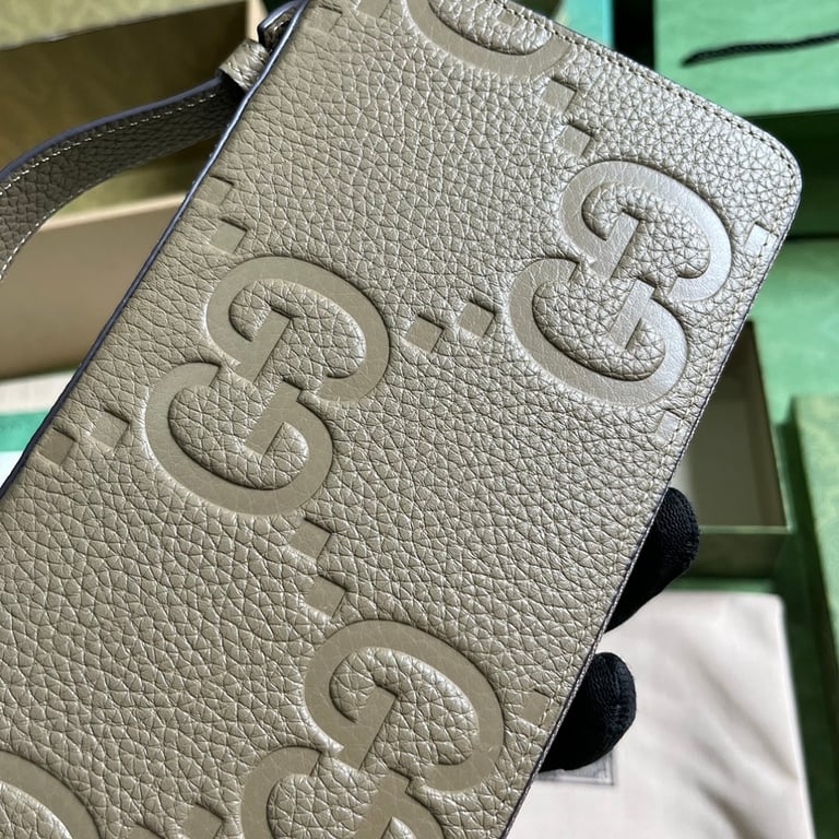 Gucci Jumbo GG Travel Case Grey - 6