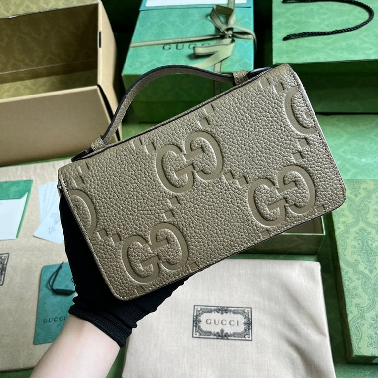 Gucci Jumbo GG Travel Case Grey - 9