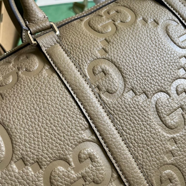 Gucci Jumbo GG Small Duffle Bag Grey - 6
