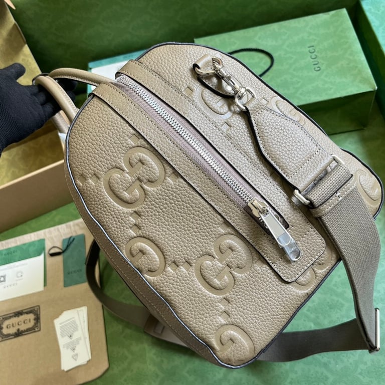 Gucci Jumbo GG Small Duffle Bag Grey - 7