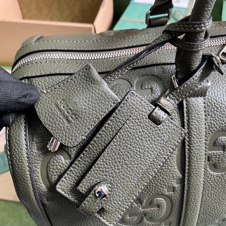 Gucci Jumbo GG Small Duffle Bag Green - 4