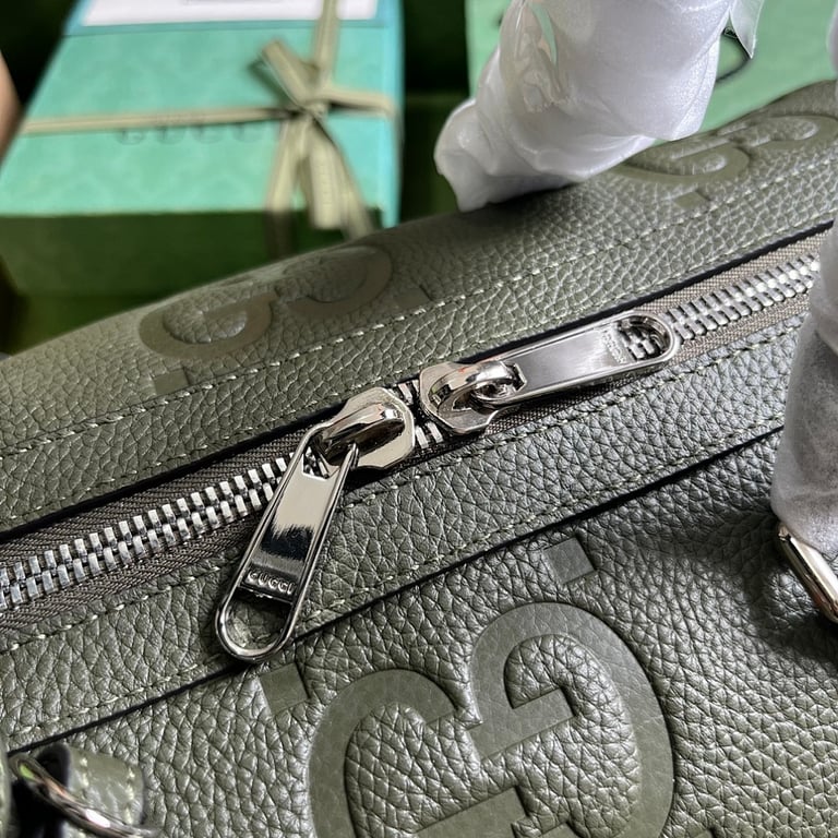 Gucci Jumbo GG Small Duffle Bag Green - 5