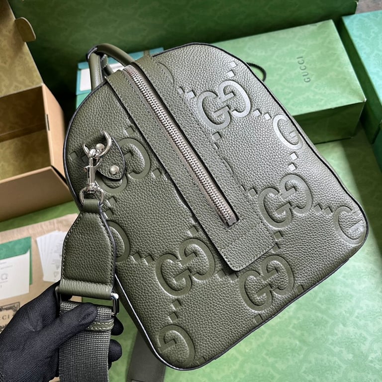 Gucci Jumbo GG Small Duffle Bag Green - 7