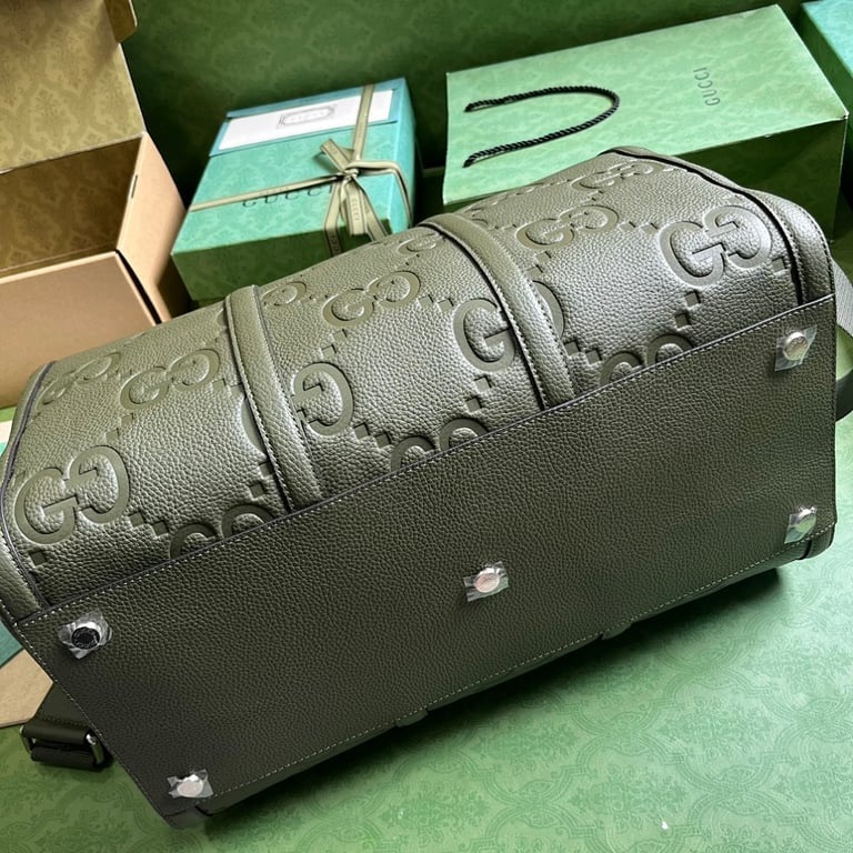 Gucci Jumbo GG Small Duffle Bag Green - 8