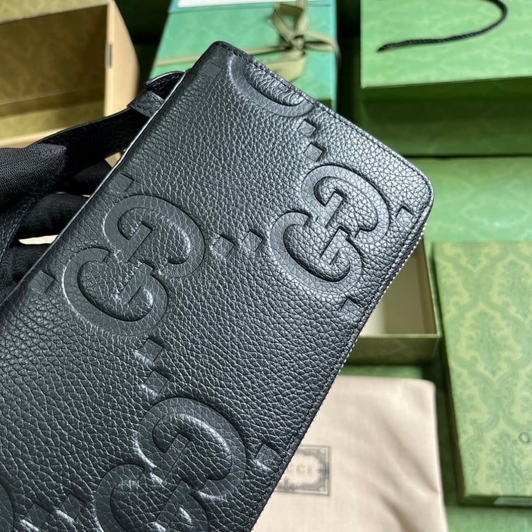 Gucci Jumbo GG Travel Document Case Black - 6
