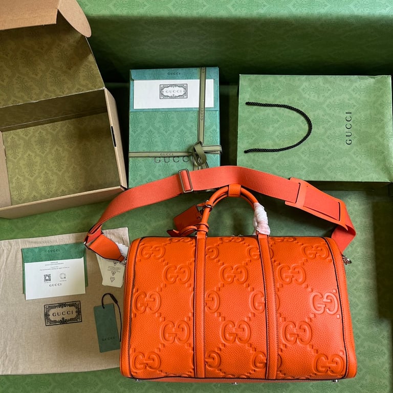 Gucci Jumbo GG Small Travel Bag Orange - 2