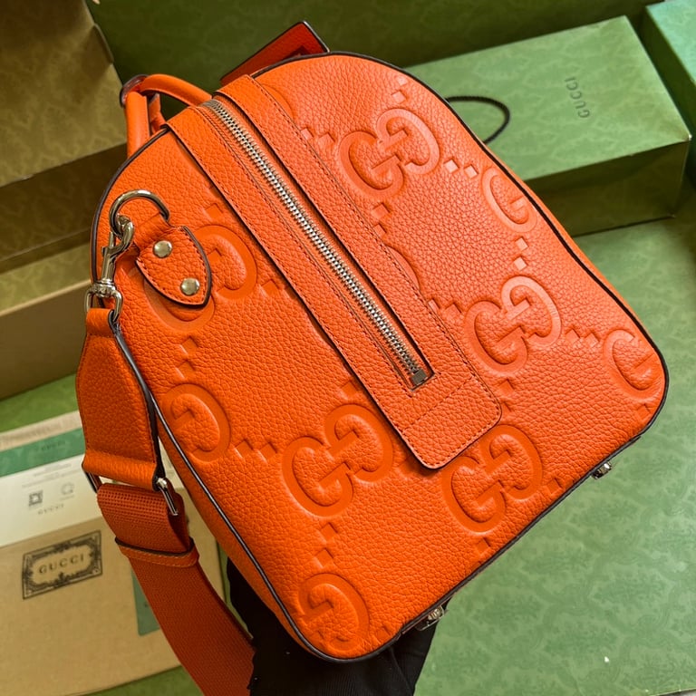 Gucci Jumbo GG Small Travel Bag Orange - 7
