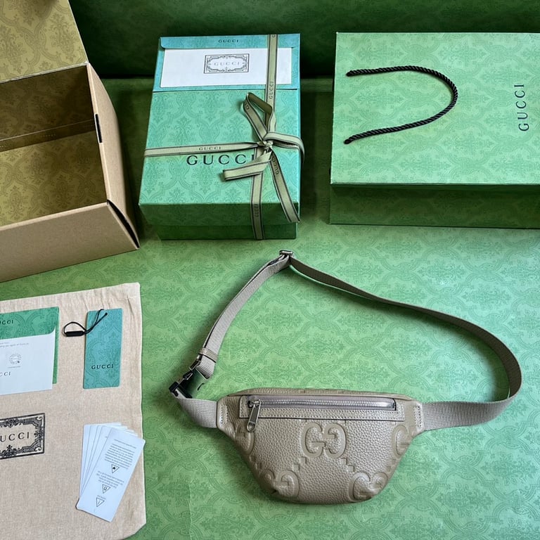 Gucci Jumbo GG Small Belt Bag Grey 658582 - 2
