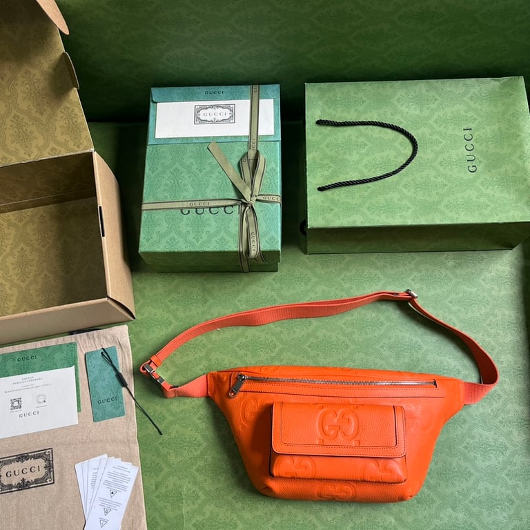 Gucci Jumbo GG Belt Bag Orange - 2