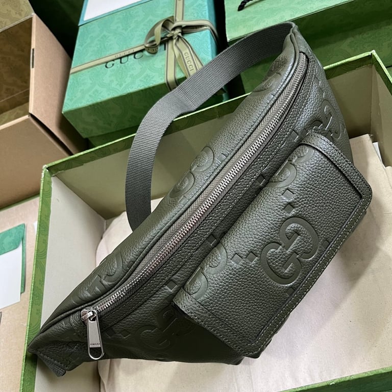 Gucci Jumbo GG Belt Bag Green 645093 - 4