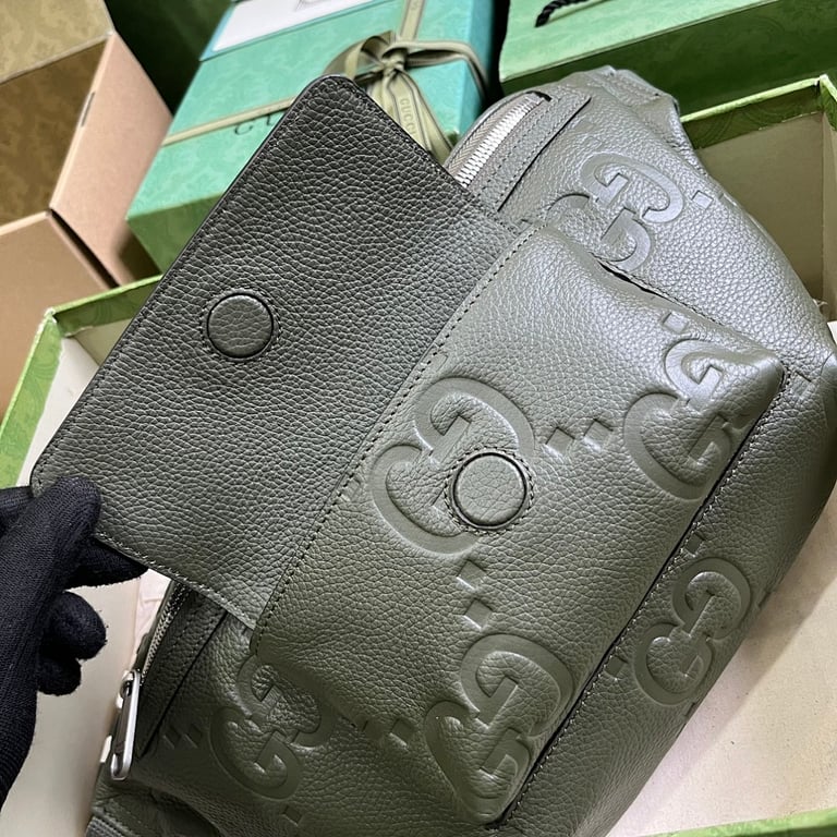 Gucci Jumbo GG Belt Bag Green 645093 - 5