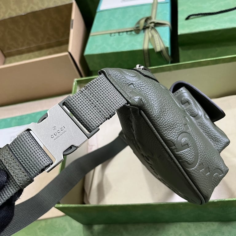 Gucci Jumbo GG Belt Bag Green 645093 - 7