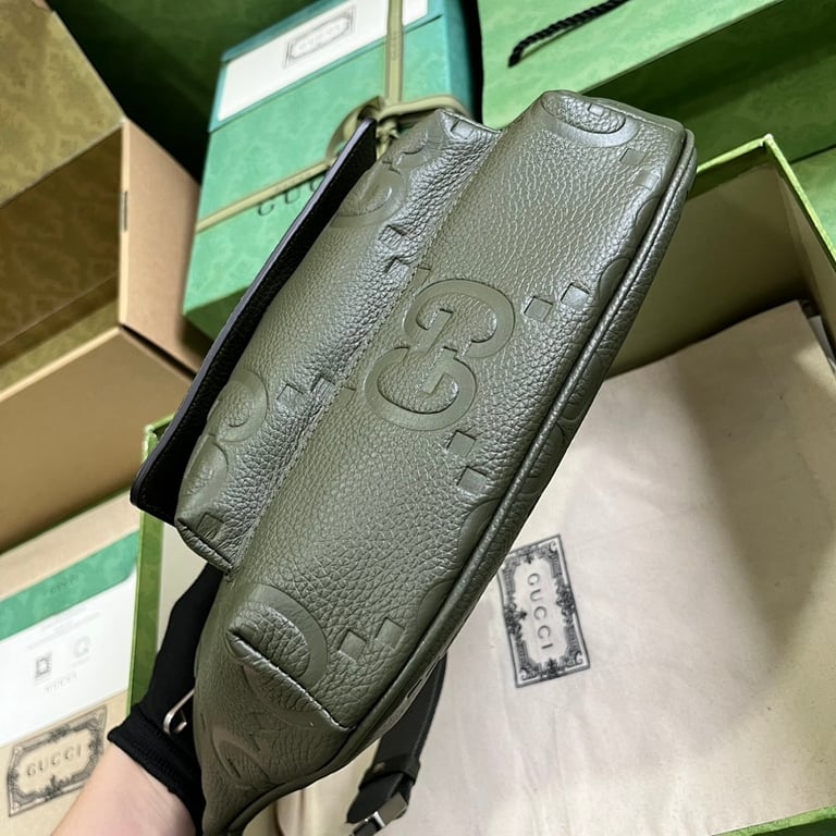 Gucci Jumbo GG Belt Bag Green 645093 - 8
