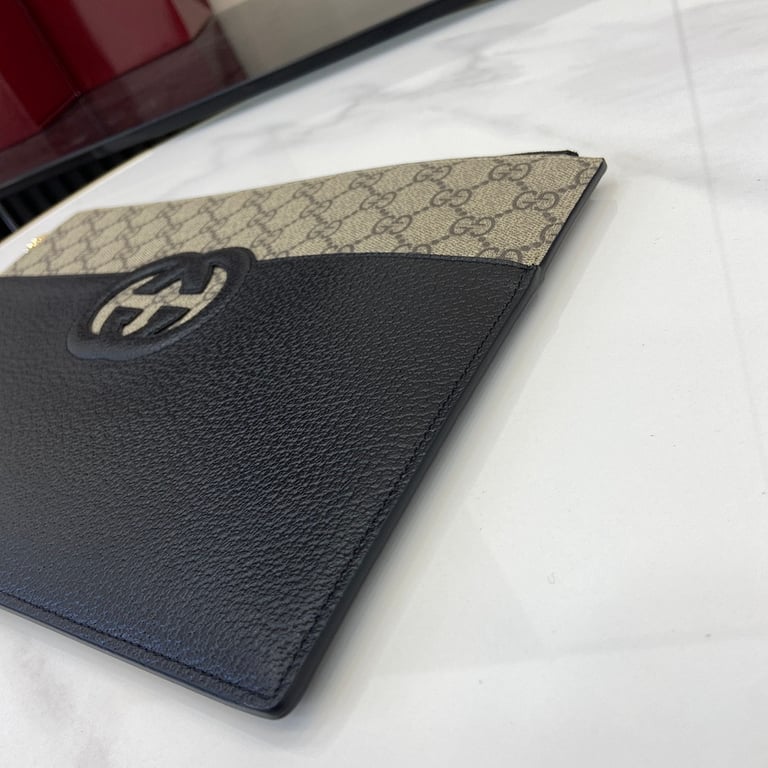 Gucci Interlocking G Pouch GG Supreme Black - 4