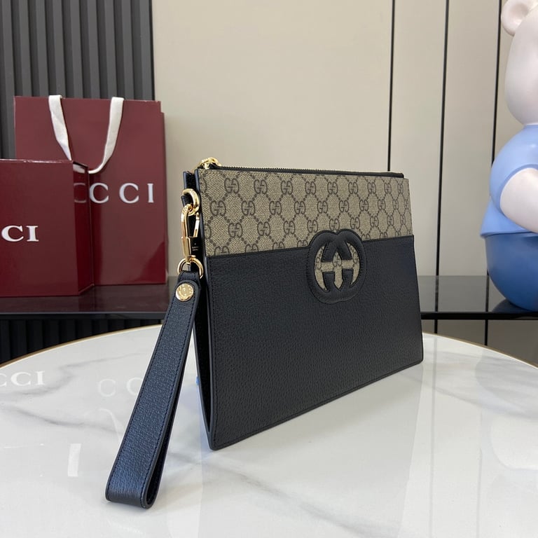 Gucci Interlocking G Pouch GG Supreme Black - 9