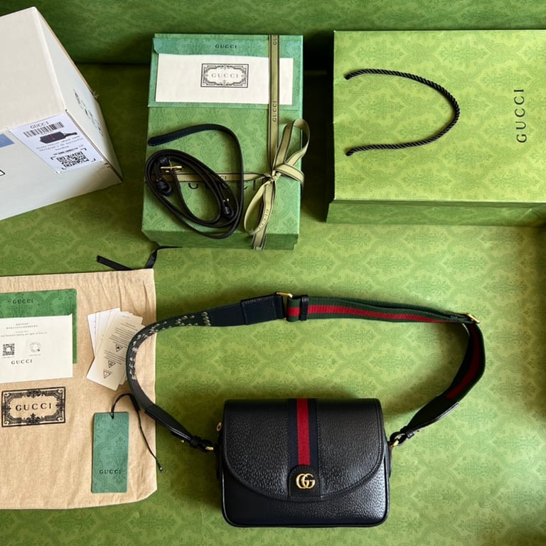 Gucci Ophidia Mini Shoulder Bag Black Leather 722117 - 2