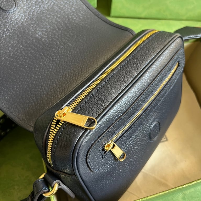 Gucci Ophidia Mini Shoulder Bag Black Leather 722117 - 4