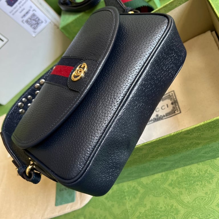 Gucci Ophidia Mini Shoulder Bag Black Leather 722117 - 8