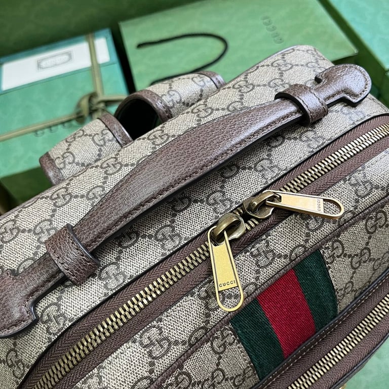 Gucci Ophidia Medium GG Backpack Beige/Ebony - 4